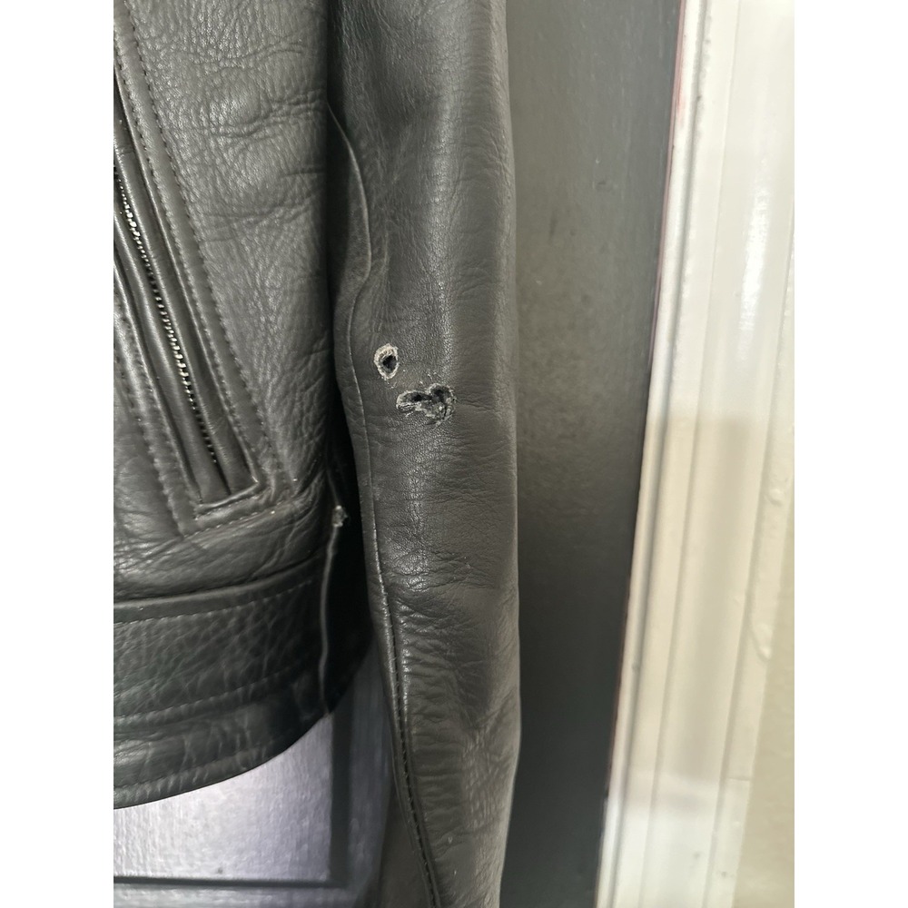 Women's‎ Rebel Ryder Black Leather Jacket  - Size 40 - Picture 5 of 6